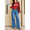 image:imageEVALESS Womens Crewneck Long Sleeve Tops Casual Polka Dots Tops Summer Spring 2026 Tshirts ShirtsI Christmas Red