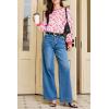 image:imageEVALESS Womens Crewneck Long Sleeve Tops Casual Polka Dots Tops Summer Spring 2026 Tshirts ShirtsI Pink