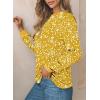 image:imageEVALESS Womens Crewneck Long Sleeve Tops Casual Polka Dots Tops Summer Spring 2026 Tshirts ShirtsI Yellow