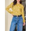 image:imageEVALESS Womens Crewneck Long Sleeve Tops Casual Polka Dots Tops Summer Spring 2026 Tshirts ShirtsI Yellow