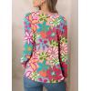 image:imageEVALESS Womens Crewneck Long Sleeve Tops Casual Polka Dots Tops Summer Spring 2026 Tshirts ShirtsNew Floral Print