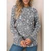 image:imageEVALESS Womens Crewneck Long Sleeve Tops Casual Polka Dots Tops Summer Spring 2026 Tshirts ShirtsNew Gray