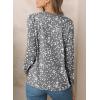 image:imageEVALESS Womens Crewneck Long Sleeve Tops Casual Polka Dots Tops Summer Spring 2026 Tshirts ShirtsNew Gray