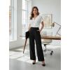 image:imageEVALESS Womens Tops Summer Trendy Dressy Casual Boho V Neck Short Sleeve Shirts Work Business Cute Loose BlousesWhite