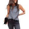 image:imageEVALESS Tank Tops for Women 2026 Spring Summer Outfits Cute Polka Dots Sleeveless Tops Loose Fit ShirtsD Blue Stripe