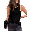 image:imageEVALESS Tank Tops for Women 2026 Spring Summer Outfits Cute Polka Dots Sleeveless Tops Loose Fit ShirtsF Black White