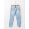 image:imageEVALESS Womens High Waisted Tummy Control Straight Ankle Ripped JeansBeau Blue