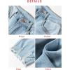 image:imageEVALESS Womens High Waisted Tummy Control Straight Ankle Ripped JeansBeau Blue