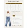 image:imageEVALESS Womens High Waisted Tummy Control Straight Ankle Ripped JeansSail Blue
