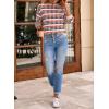 image:imageEVALESS Womens Sweaters Fall Fashion 2025 Long Sleeve Polka Dot Top Cowboy Chic Pullover Sweaters Colorblock OutfitsCamel