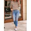 image:imageEVALESS Womens Sweaters Fall Fashion 2025 Long Sleeve Polka Dot Top Cowboy Chic Pullover Sweaters Colorblock OutfitsStraw Yellow