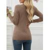 image:imageEVALESS Spring Sweaters for Women 2026 Trendy Wool Blend Sweaters Long Sleeve Crewneck Spring Outfits Pullover Sweater Tops1a Dark Khaki