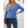 image:imageEVALESS Spring Sweaters for Women 2026 Trendy Wool Blend Sweaters Long Sleeve Crewneck Spring Outfits Pullover Sweater Tops1a Wisteria Blue