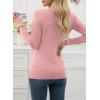 image:imageEVALESS Spring Sweaters for Women 2026 Trendy Wool Blend Sweaters Long Sleeve Crewneck Spring Outfits Pullover Sweater Tops1a Zesty Pink