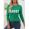 image:imageEVALESS Spring Sweaters for Women 2026 Trendy Wool Blend Sweaters Long Sleeve Crewneck Spring Outfits Pullover Sweater Tops2a St Patricks Green