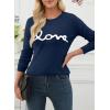 image:imageEVALESS Spring Sweaters for Women 2026 Trendy Wool Blend Sweaters Long Sleeve Crewneck Spring Outfits Pullover Sweater Tops2a Valentine Navy Blue