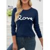 image:imageEVALESS Spring Sweaters for Women 2026 Trendy Wool Blend Sweaters Long Sleeve Crewneck Spring Outfits Pullover Sweater Tops2a Valentine Navy Blue