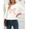 image:imageEVALESS Spring Sweaters for Women 2026 Trendy Wool Blend Sweaters Long Sleeve Crewneck Spring Outfits Pullover Sweater Tops2a White