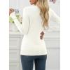 image:imageEVALESS Spring Sweaters for Women 2026 Trendy Wool Blend Sweaters Long Sleeve Crewneck Spring Outfits Pullover Sweater Tops2a White