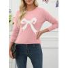 image:imageEVALESS Spring Sweaters for Women 2026 Trendy Wool Blend Sweaters Long Sleeve Crewneck Spring Outfits Pullover Sweater Tops2a Youthful Pink