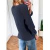 image:imageEVALESS Womens Sweaters Casual Crochet Hollow Out Knit Tops 2026 Spring Summer Crewneck Long Sleeve Beach Vacation Clothes Navy Blue Medium