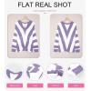 image:imageEVALESS Sweaters for Women Sleeve Sexy Deep V Neck Casual Knit Striped Pullover SweaterBz Purple