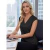 image:imageEVALESS Satin Blouses for Women Dressy Casual Silk V Neck Cap Sleeve Pleated Shirts Business Work TopsBlack