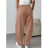 image:imageEVALESS Wide Leg Sweatpants Women Fall Clothes Casual Elastic High Waisted Baggy Pants Cropped Length Ballon JoggersSmoke Gray