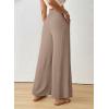 image:imageEVALESS Womens High Waisted Button Pleated Wide Leg Pants Beach Vacation TrousesSimply Taupe
