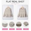 image:imageEVALESS Womens Soft Long Sleeve Blouses Crewneck Pullover Tops Business Casual Batwing Knitted Oversized Outfits 2026Apricot