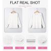 image:imageEVALESS Womens Soft Long Sleeve Blouses Crewneck Pullover Tops Business Casual Batwing Knitted Oversized Outfits 2026White