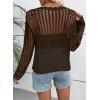 image:imageEVALESS Off The Shoulder Loose Knit Summer Sweater for Women Beach Vacation Clothes for Women Trendy 2026Brown