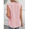 image:imageEVALESS Womens Tops Lace V Neck Dressy Casual Sleeveless Blouses Elegant Swiss Dot Smocked Shirts Spring FashionLight Pink