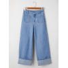 image:imageEVALESS Womens High Waisted Wide Leg JeansBeau Blue