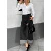 image:imageEVALESS Womens High Waisted Wide Leg JeansBlack