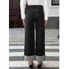 image:imageEVALESS Womens High Waisted Wide Leg JeansBlack