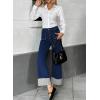 image:imageEVALESS Womens High Waisted Wide Leg JeansDark Blue