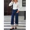 image:imageEVALESS Womens High Waisted Wide Leg JeansDark Blue