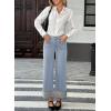 image:imageEVALESS Womens High Waisted Wide Leg JeansLight Blue