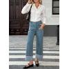 image:imageEVALESS Womens High Waisted Wide Leg JeansNavy Blue