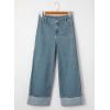 image:imageEVALESS Womens High Waisted Wide Leg JeansNavy Blue