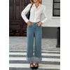 image:imageEVALESS Womens High Waisted Wide Leg JeansNavy Blue