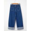 image:imageEVALESS Womens High Waisted Wide Leg JeansSail Blue