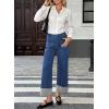 image:imageEVALESS Womens High Waisted Wide Leg JeansSail Blue