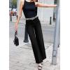 image:imageEVALESS Womens High Waisted Wide Leg Stretchy Denim PantsBlack