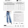 image:imageEVALESS Womens High Waisted Wide Leg Stretchy Denim PantsWhite