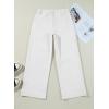 image:imageEVALESS Womens High Waisted Wide Leg Stretchy Denim PantsWhite