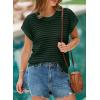 image:imageEVALESS Womens Sweater Vest Striped Pullover Tank Top Round Neck Cap Sleeve Lightweight 2026 Summer Casual ClothesDeep Green Stripe