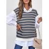 image:imageEVALESS Womens Sweater Vest Striped Pullover Tank Top Round Neck Cap Sleeve Lightweight 2026 Summer Casual ClothesDusty Blue Stripe