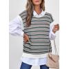 image:imageEVALESS Womens Sweater Vest Striped Pullover Tank Top Round Neck Cap Sleeve Lightweight 2026 Summer Casual ClothesDusty Gray Stripe